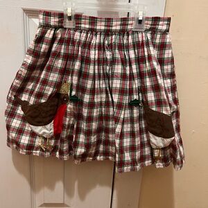 Mini Boden Robin Appliqué Skirt 11/12 (Free Furry Vest)